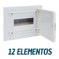 Caja empotrable golf serie VF, 1 fila, 12M,puerta opaca blanca, regleta y chasis VF112PE