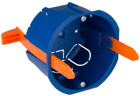 Caja de mecanismos de empotrar en tabique hueco. Para 1 elemento. Sistema de fijación mediante bridas. 5625GW Solera