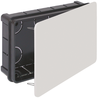 Caja de conexión de empotrar. De 160 x 100 x 50 mm. Tapa con garra metálica. 563 Solera