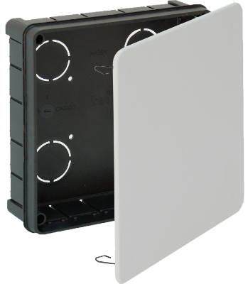 Caja de conexión de empotrar. De 150 x 150 mm. Tapa con garra metálica. 623 Solera